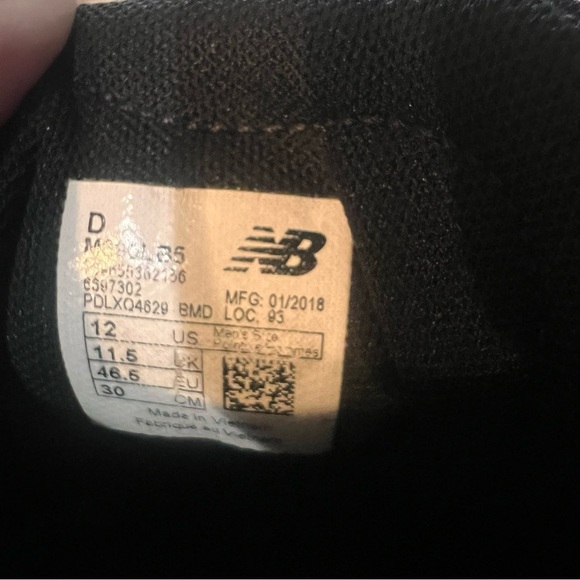 New Balance 680 V5 Athletic Shoes Mens Size 12 Black Running Lace Up Low Top